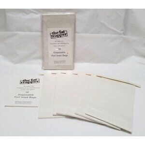 Vintage Lot of 16 The Fat Trapper Disposable Foil-Lined Bags Hot Cooking Waste